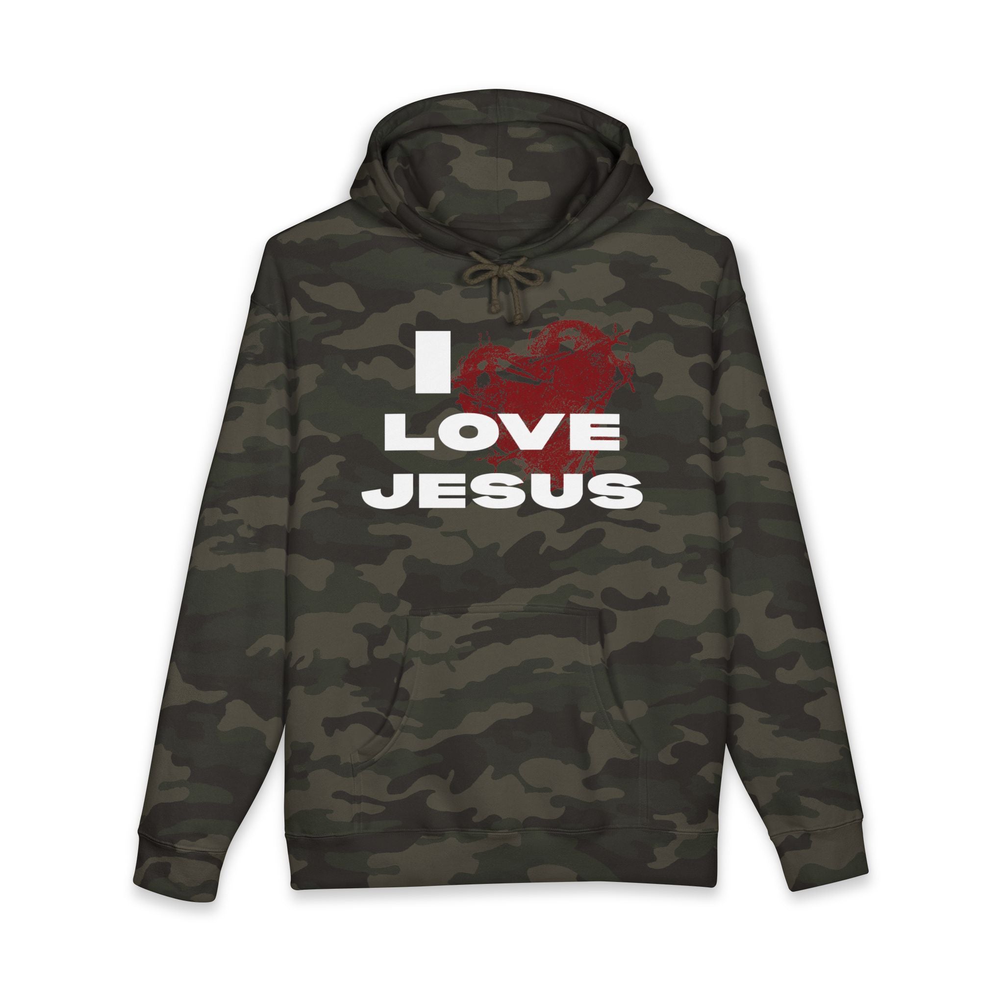 I Love Jesus Camo Hoodie