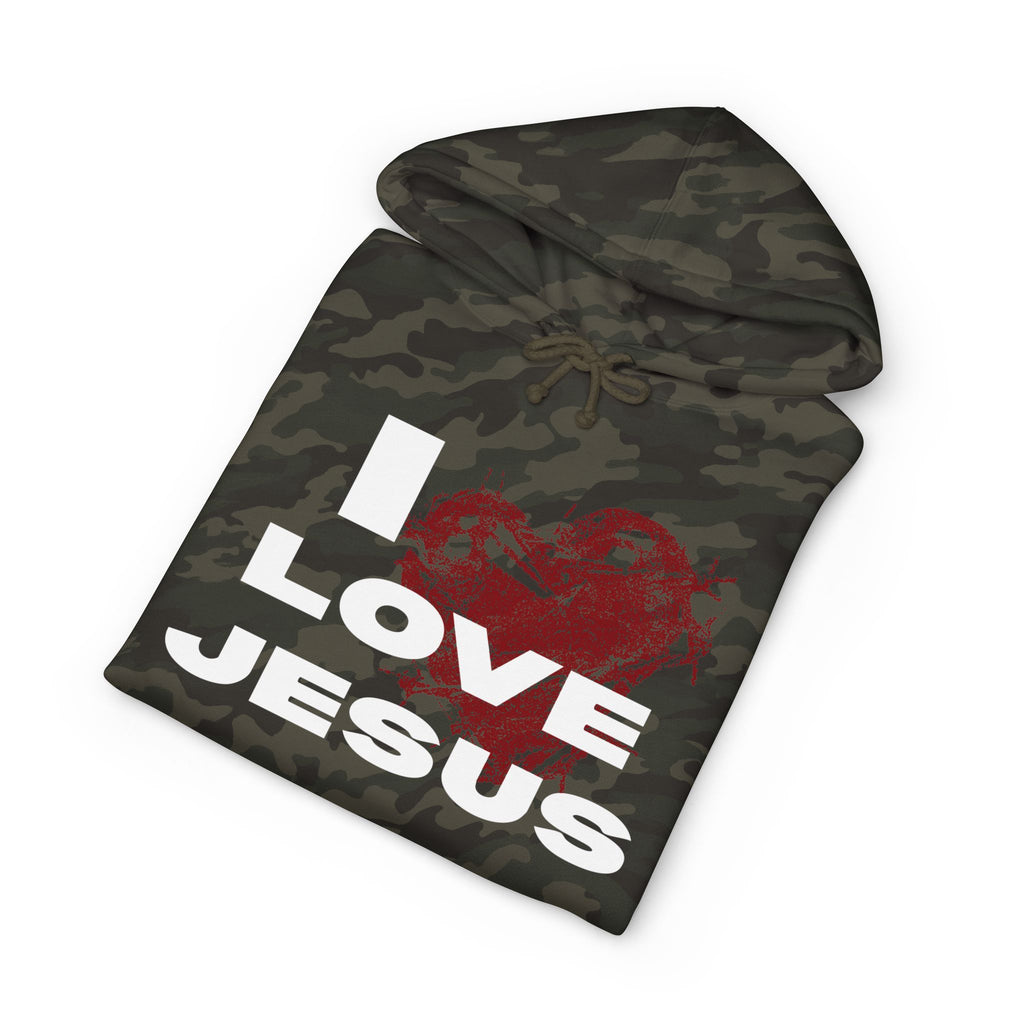 I Love Jesus Camo Hoodie