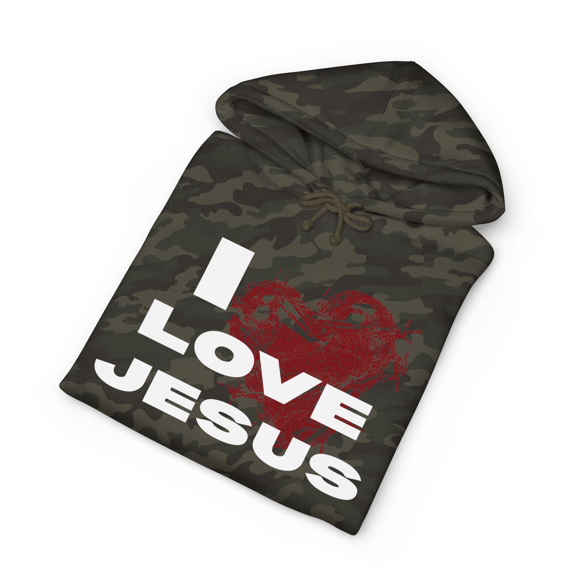 I Love Jesus Camo Hoodie